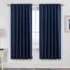 image:imageHVERSAILTEX Blackout Curtains Thermal Insulated Window Treatment Panels Room Darkening Blackout Drapes for Living Room Back TabRod Pocket Bedroom Draperies 52 x 84 Inch Stone Blue 2 PanelsNavy Blue