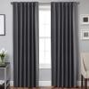image:imageHVERSAILTEX Blackout Curtains Thermal Insulated Window Treatment Panels Room Darkening Blackout Drapes for Living Room Back TabRod Pocket Bedroom Draperies 52 x 84 Inch Stone Blue 2 PanelsCharcoal Gray