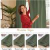 image:imageHVERSAILTEX Blackout Curtains Thermal Insulated Window Treatment Panels Room Darkening Blackout Drapes for Living Room Back TabRod Pocket Bedroom Draperies 52 x 84 Inch Stone Blue 2 PanelsBronze Green
