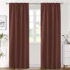 image:imageHVERSAILTEX Blackout Curtains Thermal Insulated Window Treatment Panels Room Darkening Blackout Drapes for Living Room Back TabRod Pocket Bedroom Draperies 52 x 84 Inch Stone Blue 2 PanelsRust