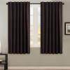 image:imageHVERSAILTEX Blackout Curtains Thermal Insulated Window Treatment Panels Room Darkening Blackout Drapes for Living Room Back TabRod Pocket Bedroom Draperies 52 x 84 Inch Stone Blue 2 PanelsChocolate Brown