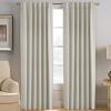 image:imageHVERSAILTEX Blackout Curtains Thermal Insulated Window Treatment Panels Room Darkening Blackout Drapes for Living Room Back TabRod Pocket Bedroom Draperies 52 x 84 Inch Stone Blue 2 PanelsIvoryCream