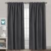 image:imageHVERSAILTEX Blackout Curtains Thermal Insulated Window Treatment Panels Room Darkening Blackout Drapes for Living Room Back TabRod Pocket Bedroom Draperies 52 x 84 Inch Stone Blue 2 PanelsCharcoal Gray