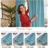 image:imageHVERSAILTEX Blackout Curtains Thermal Insulated Window Treatment Panels Room Darkening Blackout Drapes for Living Room Back TabRod Pocket Bedroom Draperies 52 x 84 Inch Stone Blue 2 PanelsAqua