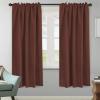 image:imageHVERSAILTEX Blackout Curtains Thermal Insulated Window Treatment Panels Room Darkening Blackout Drapes for Living Room Back TabRod Pocket Bedroom Draperies 52 x 84 Inch Stone Blue 2 PanelsRust