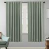 image:imageHVERSAILTEX Blackout Curtains Thermal Insulated Window Treatment Panels Room Darkening Blackout Drapes for Living Room Back TabRod Pocket Bedroom Draperies 52 x 84 Inch Stone Blue 2 PanelsCyan