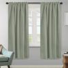 image:imageHVERSAILTEX Blackout Curtains Thermal Insulated Window Treatment Panels Room Darkening Blackout Drapes for Living Room Back TabRod Pocket Bedroom Draperies 52 x 84 Inch Stone Blue 2 PanelsLight Sage