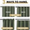image:imageHVERSAILTEX Blackout Curtains Thermal Insulated Window Treatment Panels Room Darkening Blackout Drapes for Living Room Back TabRod Pocket Bedroom Draperies 52 x 84 Inch Stone Blue 2 PanelsBronze Green