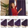 image:imageHVERSAILTEX Blackout Curtains Thermal Insulated Window Treatment Panels Room Darkening Blackout Drapes for Living Room Back TabRod Pocket Bedroom Draperies 52 x 84 Inch Stone Blue 2 PanelsPlum Purple