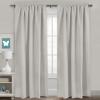 image:imageHVERSAILTEX Blackout Curtains Thermal Insulated Window Treatment Panels Room Darkening Blackout Drapes for Living Room Back TabRod Pocket Bedroom Draperies 52 x 84 Inch Stone Blue 2 PanelsIvoryCream