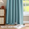 image:imageHVERSAILTEX Blackout Curtains Thermal Insulated Window Treatment Panels Room Darkening Blackout Drapes for Living Room Back TabRod Pocket Bedroom Draperies 52 x 84 Inch Stone Blue 2 PanelsAqua