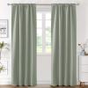 image:imageHVERSAILTEX Blackout Curtains Thermal Insulated Window Treatment Panels Room Darkening Blackout Drapes for Living Room Back TabRod Pocket Bedroom Draperies 52 x 84 Inch Stone Blue 2 PanelsLight Sage