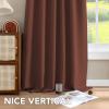 image:imageHVERSAILTEX Blackout Curtains Thermal Insulated Window Treatment Panels Room Darkening Blackout Drapes for Living Room Back TabRod Pocket Bedroom Draperies 52 x 84 Inch Stone Blue 2 PanelsRust