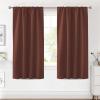 image:imageHVERSAILTEX Blackout Curtains Thermal Insulated Window Treatment Panels Room Darkening Blackout Drapes for Living Room Back TabRod Pocket Bedroom Draperies 52 x 84 Inch Stone Blue 2 PanelsRust