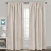 image:imageHVERSAILTEX Blackout Curtains Thermal Insulated Window Treatment Panels Room Darkening Blackout Drapes for Living Room Back TabRod Pocket Bedroom Draperies 52 x 84 Inch Stone Blue 2 PanelsNatural