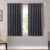 image:imageHVERSAILTEX Blackout Curtains Thermal Insulated Window Treatment Panels Room Darkening Blackout Drapes for Living Room Back TabRod Pocket Bedroom Draperies 52 x 84 Inch Stone Blue 2 PanelsCharcoal Gray