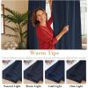 image:imageHVERSAILTEX Blackout Curtains Thermal Insulated Window Treatment Panels Room Darkening Blackout Drapes for Living Room Back TabRod Pocket Bedroom Draperies 52 x 84 Inch Stone Blue 2 PanelsNavy Blue