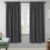 image:imageHVERSAILTEX Blackout Curtains Thermal Insulated Window Treatment Panels Room Darkening Blackout Drapes for Living Room Back TabRod Pocket Bedroom Draperies 52 x 84 Inch Stone Blue 2 PanelsCharcoal Gray