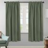 image:imageHVERSAILTEX Blackout Curtains Thermal Insulated Window Treatment Panels Room Darkening Blackout Drapes for Living Room Back TabRod Pocket Bedroom Draperies 52 x 84 Inch Stone Blue 2 PanelsBronze Green
