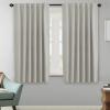 image:imageHVERSAILTEX Blackout Curtains Thermal Insulated Window Treatment Panels Room Darkening Blackout Drapes for Living Room Back TabRod Pocket Bedroom Draperies 52 x 84 Inch Stone Blue 2 PanelsPale Oak
