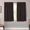 image:imageHVERSAILTEX Blackout Curtains Thermal Insulated Window Treatment Panels Room Darkening Blackout Drapes for Living Room Back TabRod Pocket Bedroom Draperies 52 x 84 Inch Stone Blue 2 PanelsChocolate Brown