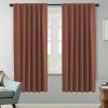 image:imageHVERSAILTEX Blackout Curtains Thermal Insulated Window Treatment Panels Room Darkening Blackout Drapes for Living Room Back TabRod Pocket Bedroom Draperies 52 x 84 Inch Stone Blue 2 PanelsWashed Spice