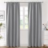 image:imageHVERSAILTEX Blackout Curtains Thermal Insulated Window Treatment Panels Room Darkening Blackout Drapes for Living Room Back TabRod Pocket Bedroom Draperies 52 x 84 Inch Stone Blue 2 PanelsGrey