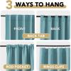 image:imageHVERSAILTEX Blackout Curtains Thermal Insulated Window Treatment Panels Room Darkening Blackout Drapes for Living Room Back TabRod Pocket Bedroom Draperies 52 x 84 Inch Stone Blue 2 PanelsAqua