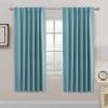 image:imageHVERSAILTEX Blackout Curtains Thermal Insulated Window Treatment Panels Room Darkening Blackout Drapes for Living Room Back TabRod Pocket Bedroom Draperies 52 x 84 Inch Stone Blue 2 PanelsAqua