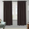 image:imageHVERSAILTEX Blackout Curtains Thermal Insulated Window Treatment Panels Room Darkening Blackout Drapes for Living Room Back TabRod Pocket Bedroom Draperies 52 x 84 Inch Stone Blue 2 PanelsChocolate Brown