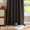 image:imageHVERSAILTEX Blackout Curtains Thermal Insulated Window Treatment Panels Room Darkening Blackout Drapes for Living Room Back TabRod Pocket Bedroom Draperies 52 x 84 Inch Stone Blue 2 PanelsChocolate Brown