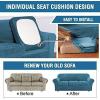 image:imageHVERSAILTEX Real Velvet Plush 3 Piece Stretch Sofa Covers Couch Covers for 2 Cushion Couch Loveseat Covers Width Up to 72 Inch Feature Thick Soft Stay in Place Medium Sofa CamelPeacock Blue