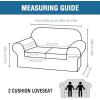 image:imageHVERSAILTEX Real Velvet Plush 3 Piece Stretch Sofa Covers Couch Covers for 2 Cushion Couch Loveseat Covers Width Up to 72 Inch Feature Thick Soft Stay in Place Medium Sofa CamelMocha