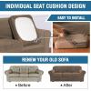 image:imageHVERSAILTEX Real Velvet Plush 3 Piece Stretch Sofa Covers Couch Covers for 2 Cushion Couch Loveseat Covers Width Up to 72 Inch Feature Thick Soft Stay in Place Medium Sofa CamelMocha