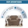 image:imageHVERSAILTEX Real Velvet Plush 3 Piece Stretch Sofa Covers Couch Covers for 2 Cushion Couch Loveseat Covers Width Up to 72 Inch Feature Thick Soft Stay in Place Medium Sofa CamelMocha