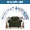 image:imageHVERSAILTEX Real Velvet Plush 3 Piece Stretch Sofa Covers Couch Covers for 2 Cushion Couch Loveseat Covers Width Up to 72 Inch Feature Thick Soft Stay in Place Medium Sofa CamelOlive