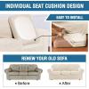image:imageHVERSAILTEX Real Velvet Plush 3 Piece Stretch Sofa Covers Couch Covers for 2 Cushion Couch Loveseat Covers Width Up to 72 Inch Feature Thick Soft Stay in Place Medium Sofa CamelCream