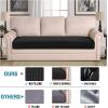 image:imageHVERSAILTEX Super Stretch Individual Seat Sofa Covers Couch Cushion Covers Slipcover Sets Thick Jacquard Textured Twill Fabric 2 Piece Large GreyBlack