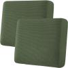 image:imageHVERSAILTEX Super Stretch Individual Seat Sofa Covers Couch Cushion Covers Slipcover Sets Thick Jacquard Textured Twill Fabric 2 Piece Large GreyBronze Green