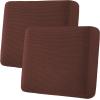 image:imageHVERSAILTEX Super Stretch Individual Seat Sofa Covers Couch Cushion Covers Slipcover Sets Thick Jacquard Textured Twill Fabric 2 Piece Large GreyBurnt Brick