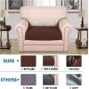 image:imageHVERSAILTEX Super Stretch Individual Seat Sofa Covers Couch Cushion Covers Slipcover Sets Thick Jacquard Textured Twill Fabric 2 Piece Large GreyBurnt Brick