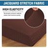 image:imageHVERSAILTEX Super Stretch Individual Seat Sofa Covers Couch Cushion Covers Slipcover Sets Thick Jacquard Textured Twill Fabric 2 Piece Large GreyBurnt Brick