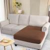 image:imageHVERSAILTEX Super Stretch Individual Seat Sofa Covers Couch Cushion Covers Slipcover Sets Thick Jacquard Textured Twill Fabric 2 Piece Large GreyCaramel