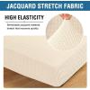 image:imageHVERSAILTEX Super Stretch Individual Seat Sofa Covers Couch Cushion Covers Slipcover Sets Thick Jacquard Textured Twill Fabric 2 Piece Large GreyCream
