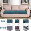 image:imageHVERSAILTEX Super Stretch Individual Seat Sofa Covers Couch Cushion Covers Slipcover Sets Thick Jacquard Textured Twill Fabric 2 Piece Large GreyDeep Teal
