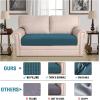 image:imageHVERSAILTEX Super Stretch Individual Seat Sofa Covers Couch Cushion Covers Slipcover Sets Thick Jacquard Textured Twill Fabric 2 Piece Large GreyDeep Teal