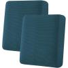 image:imageHVERSAILTEX Super Stretch Individual Seat Sofa Covers Couch Cushion Covers Slipcover Sets Thick Jacquard Textured Twill Fabric 2 Piece Large GreyDeep Teal