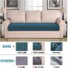 image:imageHVERSAILTEX Super Stretch Individual Seat Sofa Covers Couch Cushion Covers Slipcover Sets Thick Jacquard Textured Twill Fabric 2 Piece Large GreyDeep Teal