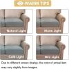 image:imageHVERSAILTEX Super Stretch Individual Seat Sofa Covers Couch Cushion Covers Slipcover Sets Thick Jacquard Textured Twill Fabric 2 Piece Large GreyDove