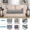 image:imageHVERSAILTEX Super Stretch Individual Seat Sofa Covers Couch Cushion Covers Slipcover Sets Thick Jacquard Textured Twill Fabric 2 Piece Large GreyDove